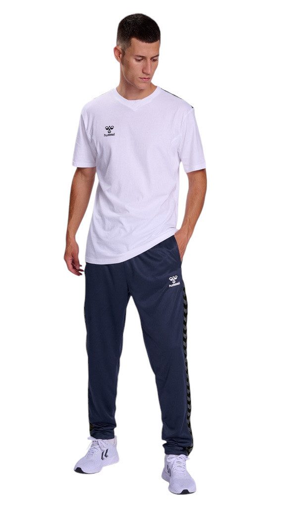 hummel Sporthose hmlAUTHENTIC PL Pants (Interlock-Stoff) lang marineblau Herren