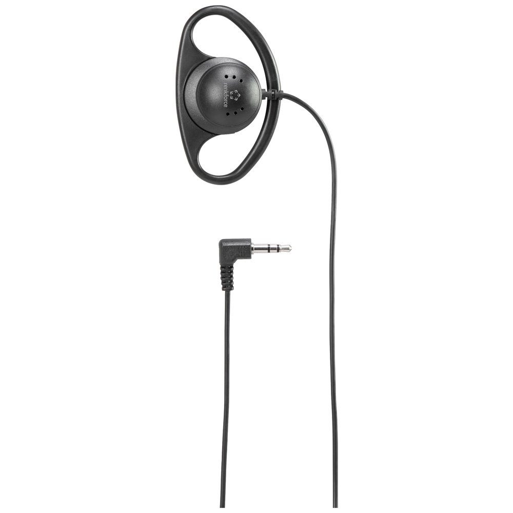 Renkforce Renkforce HK-1S On Ear Kopfhörer kabelgebunden Mono Schwarz Ohrbügel Kopfhörer