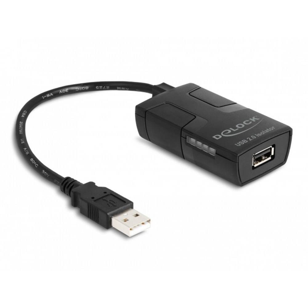 Delock USB 2.0 Adapter [1x USB 2.0 Stecker A - 1x USB 2.0 Buchse A, DC-Buchse USB-Adapter