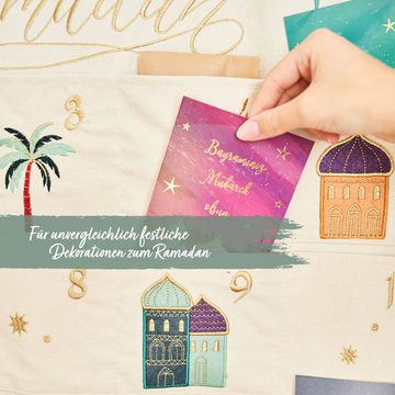 PAPIERDRACHEN Countdown Kalender Ramadan Wandkalender - zum Selbstbefüllen - Für Kinder und Erwachsene