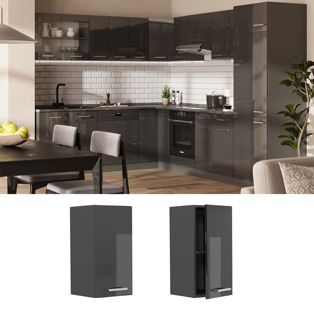 Vicco Hängeschrank R-Line, Anthrazit Hochglanz/Anthrazit, 30 günstig online kaufen