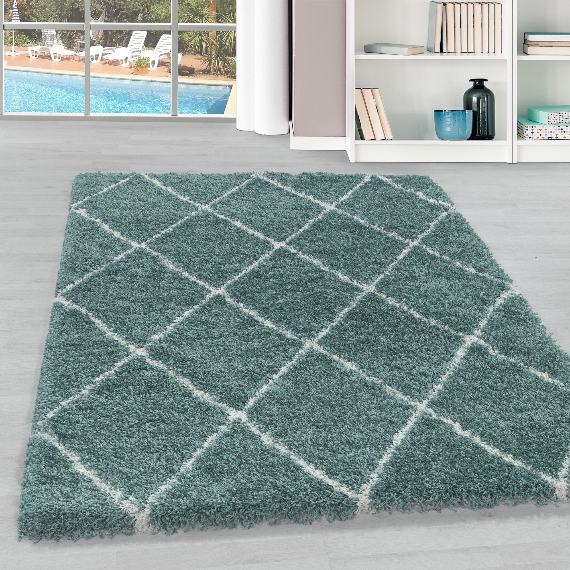 Teppium Teppich Rauten Design, Rechteckig, Höhe: günstig online kaufen