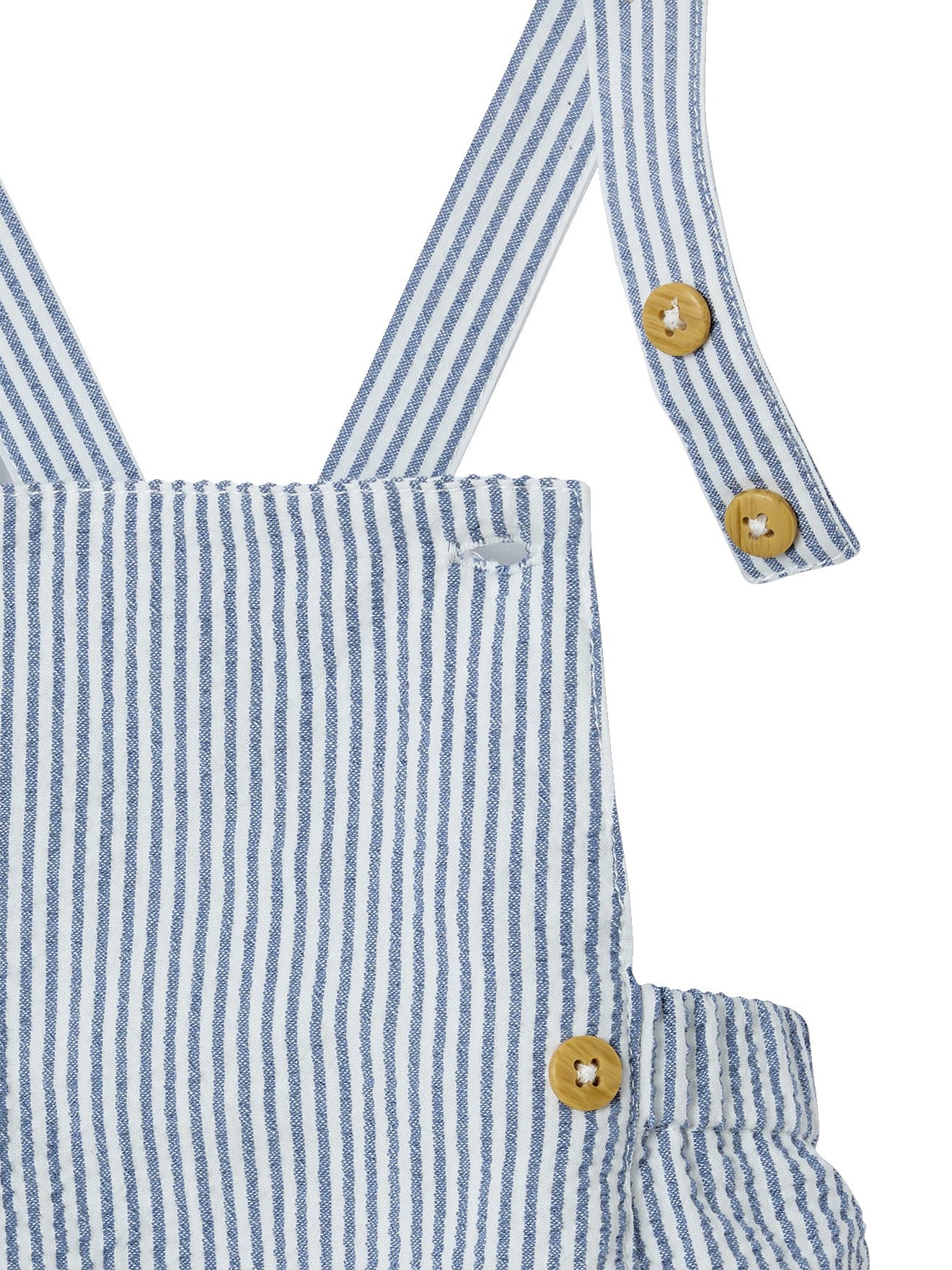 vertbaudet Overall Baby-Set: Body & gestreifte Latzshorts