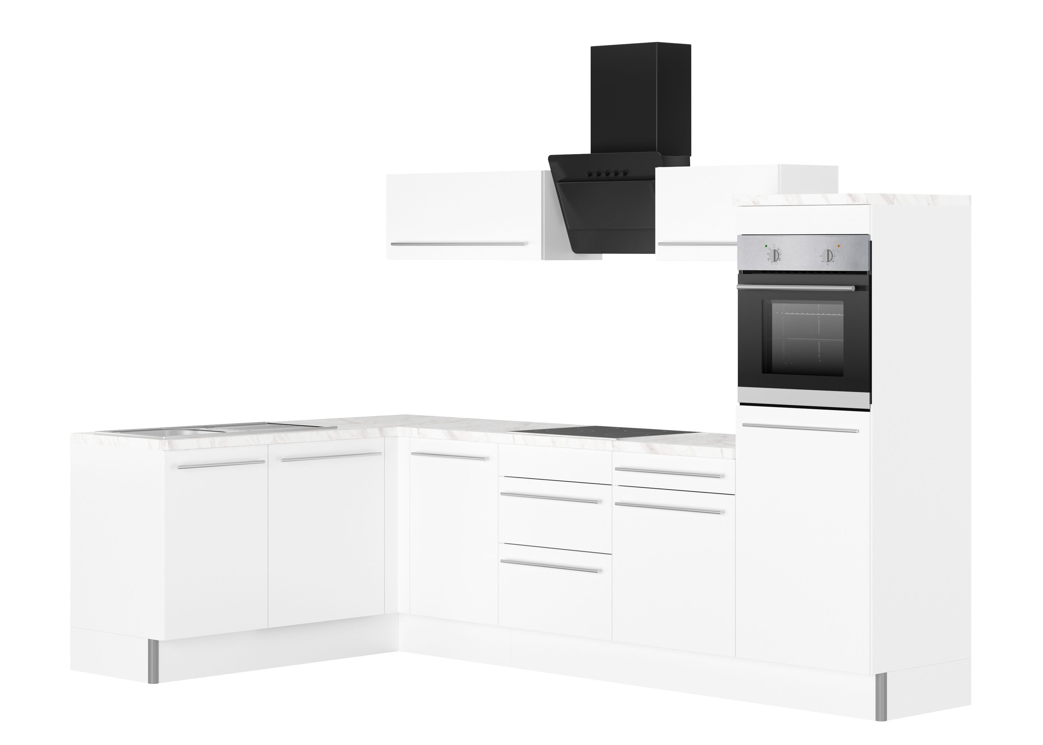KOCHSTATION Küche KS-Bern2, Stellmaße 295 x 175 cm, wahlweise mit E-Geräten