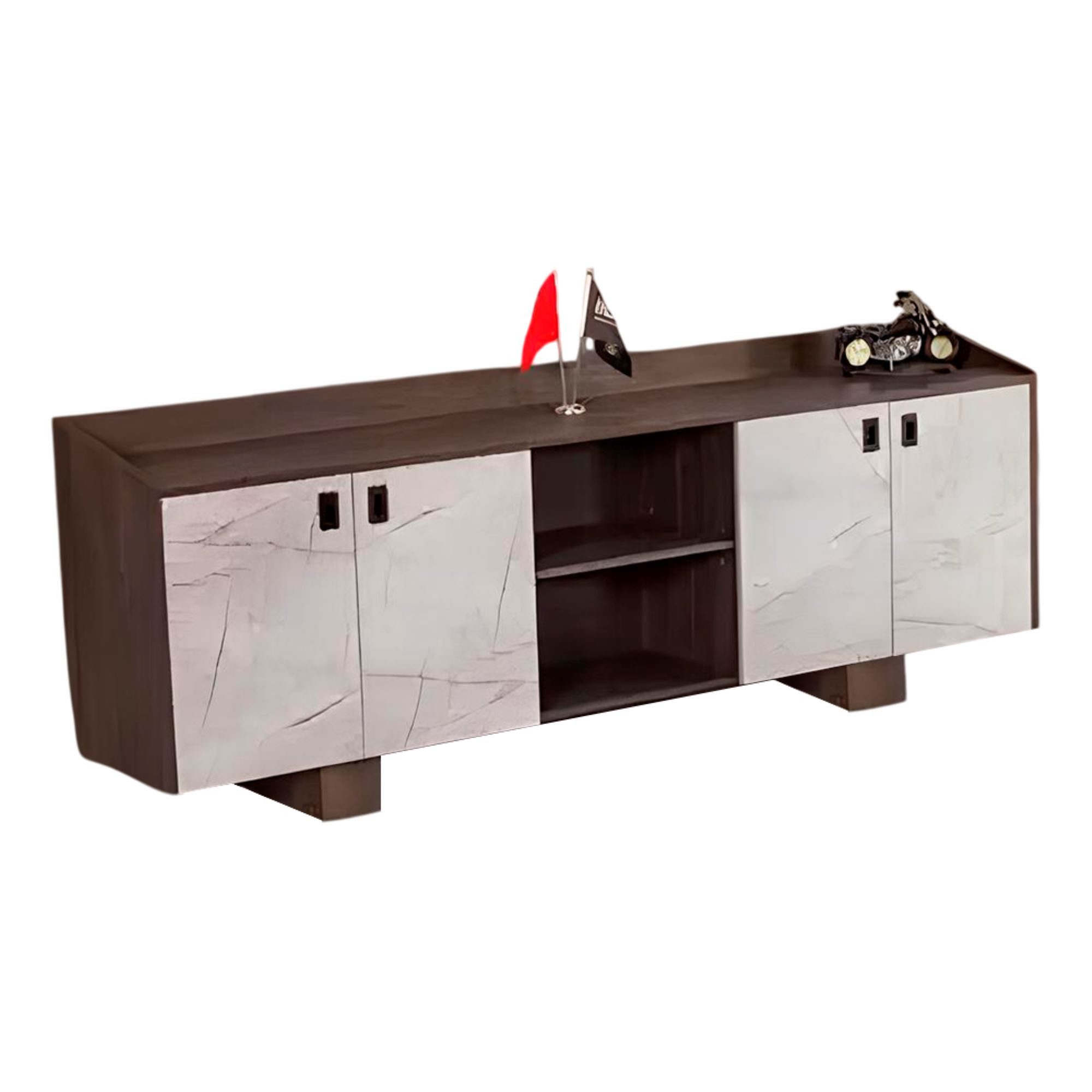 Xlmoebel Sideboard Moderne Büromöbel in Holzoptik für ein inspirierendes Arbeitszimmer (Büroschrank, 1 St., Büroschrank), Hergestellt in Europa