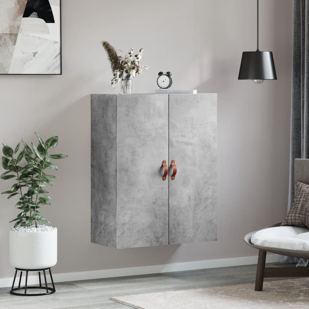 vidaXL Hängeschrank Wandschrank Betongrau 69,5x34x90 cm günstig online kaufen
