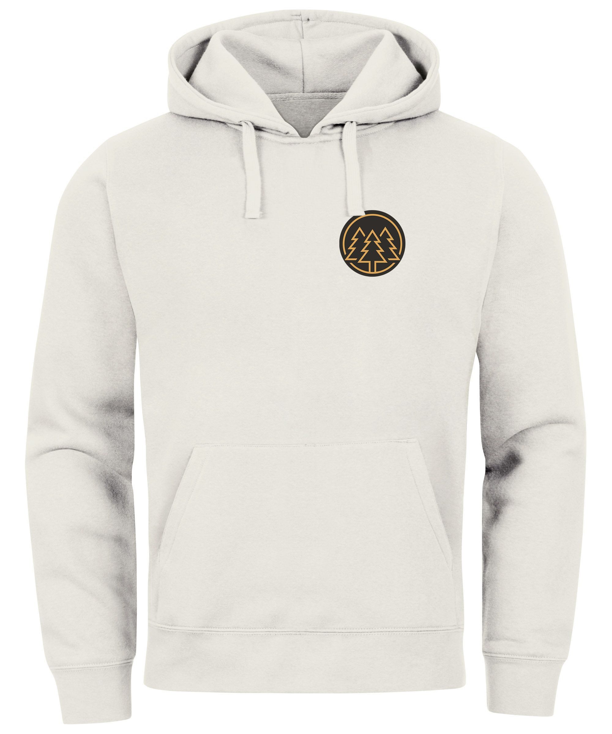 Hoodie Hoodie Herren Print Logo Wald Bäume Outdoor Wandern Motiv Fashion