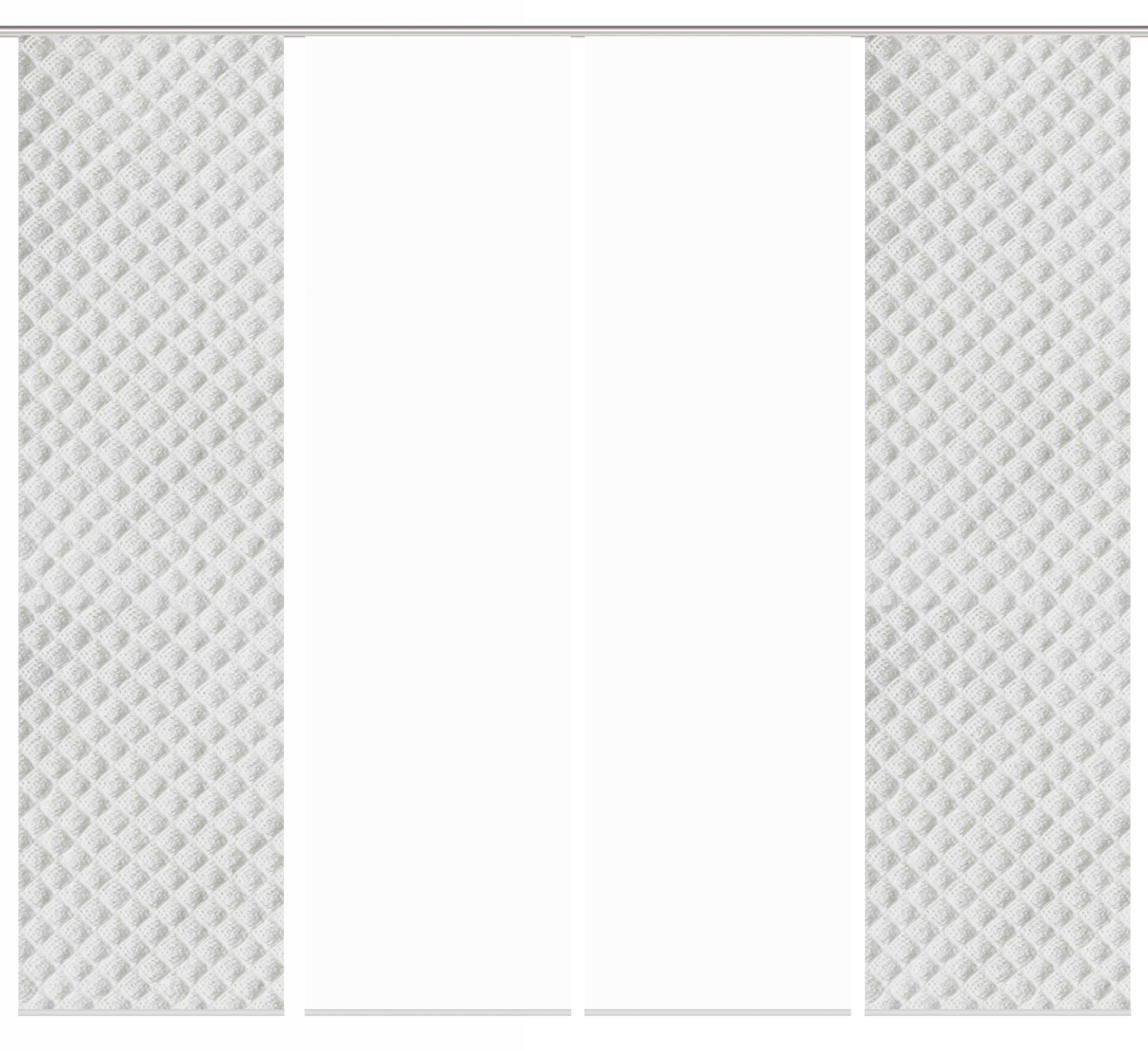 HOME WOHNIDEEN Schiebegardine MARPENT 4er SET (4 St), Paneelwagen, blickdicht, Schiebevorhang Digidruck 4er Set MARPENT