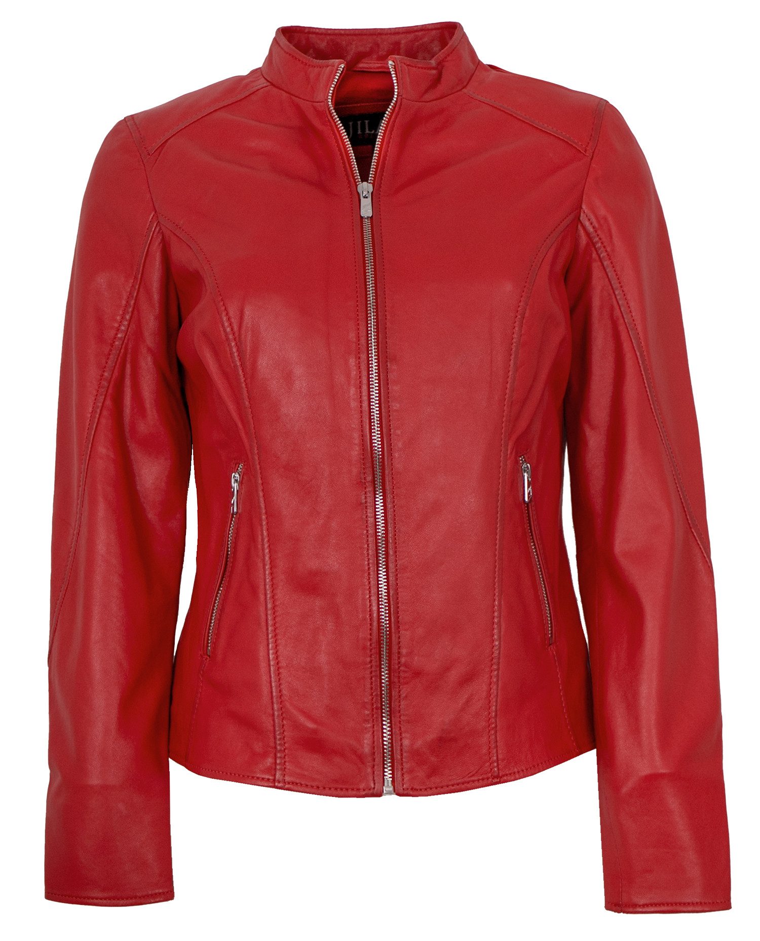 Jilani Lederjacke Fulya Jilani - Damen Lederjacke Lammnappa salsa rot günstig online kaufen