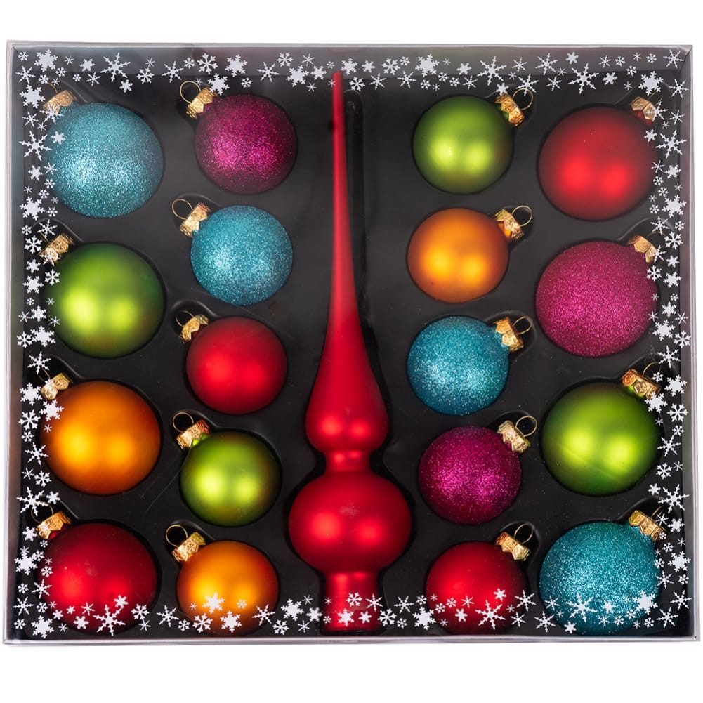MAGIC by Inge Weihnachtsbaumkugel Kugelsortiment mit Spitze, 19 Stk. Mille Fiori