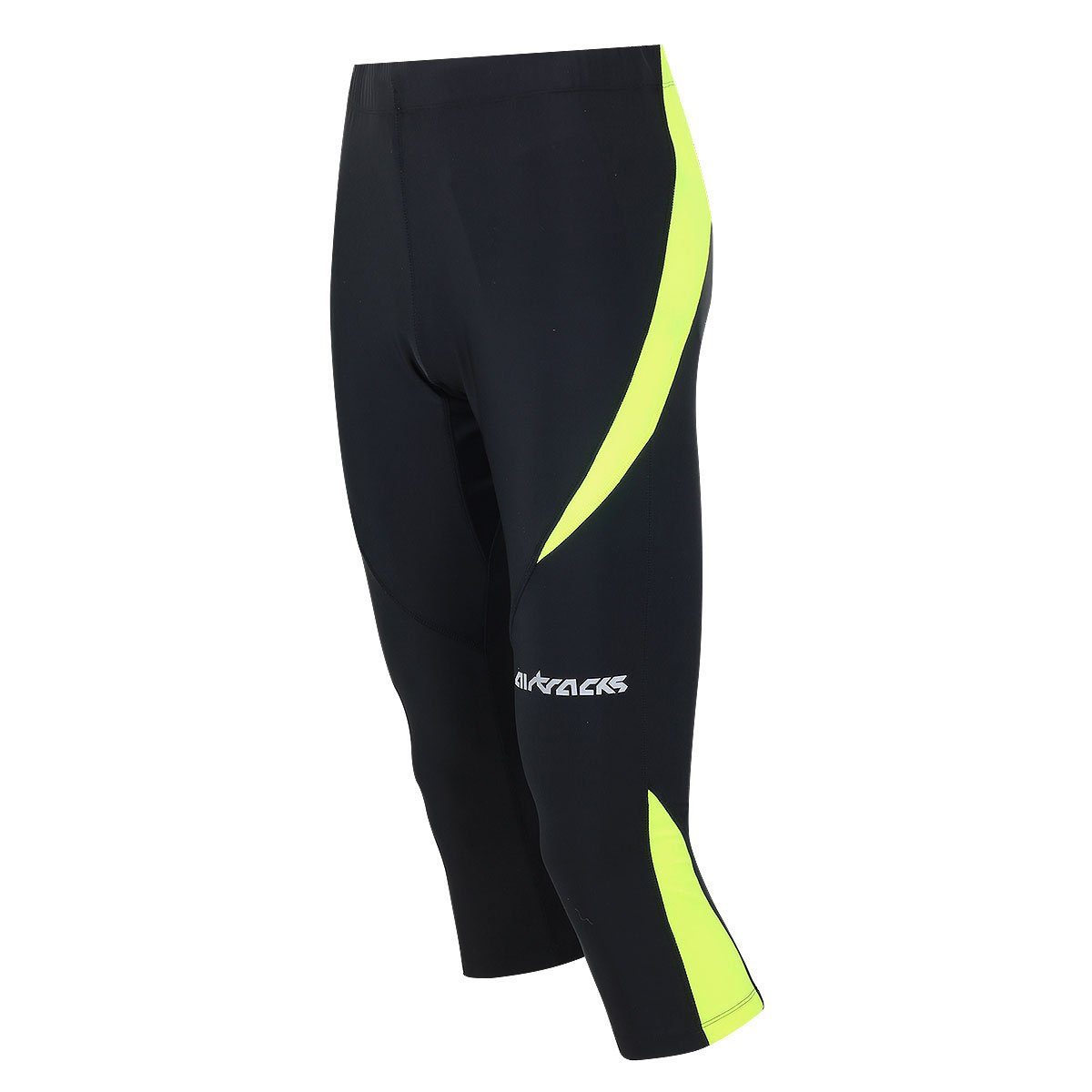 Airtracks Lauftights Laufhose 3/4 M Sporthose « Lang & Kompressionswirkung, Dry schwarz-neon Funktion Pro Xl Quick L mit XXL » S XXXL