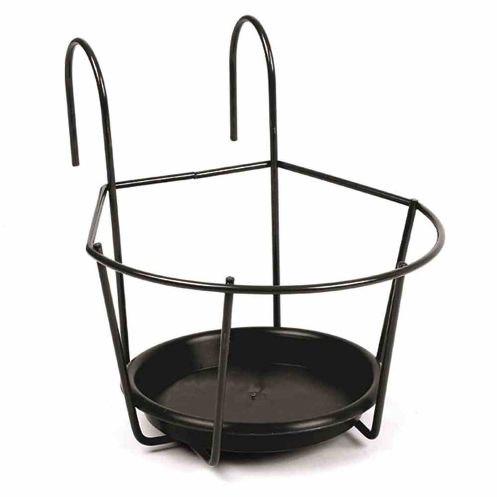 Jardifer Pflanzkübel Blumentopfhalter schwarz Ø 16 cm zum Einhängen