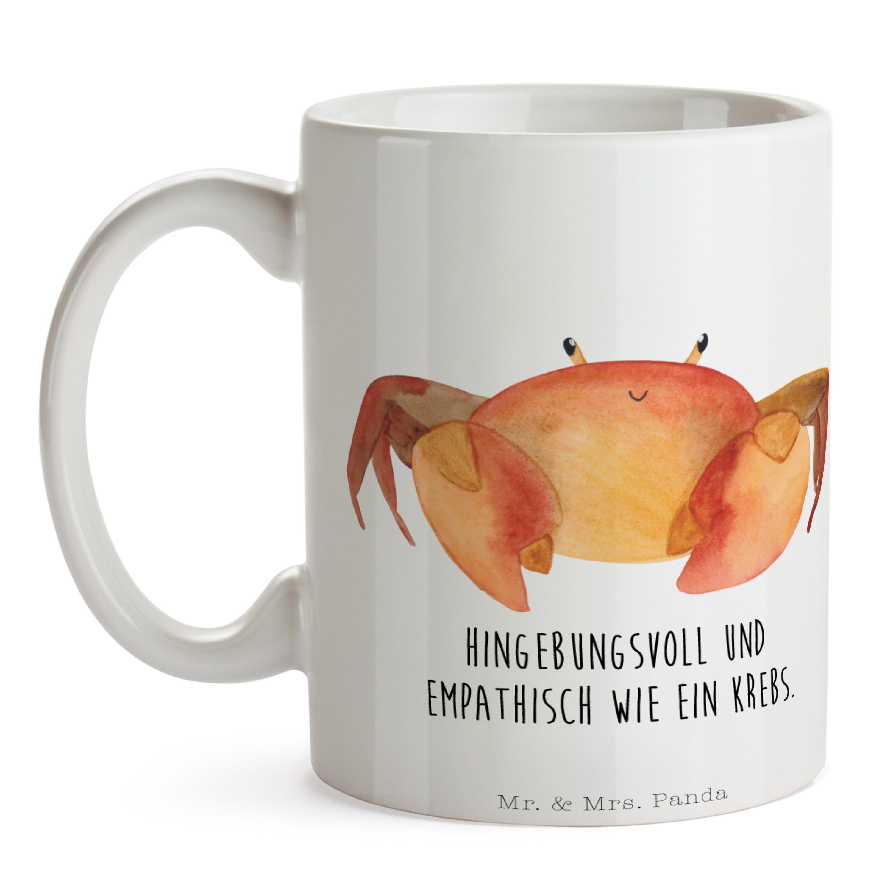 Ta, Weiß Sternzeichen Büro Mr. - Krebs Mrs. Keramiktasse, Tasse & Geschenk, Keramik Horoskop, Panda -