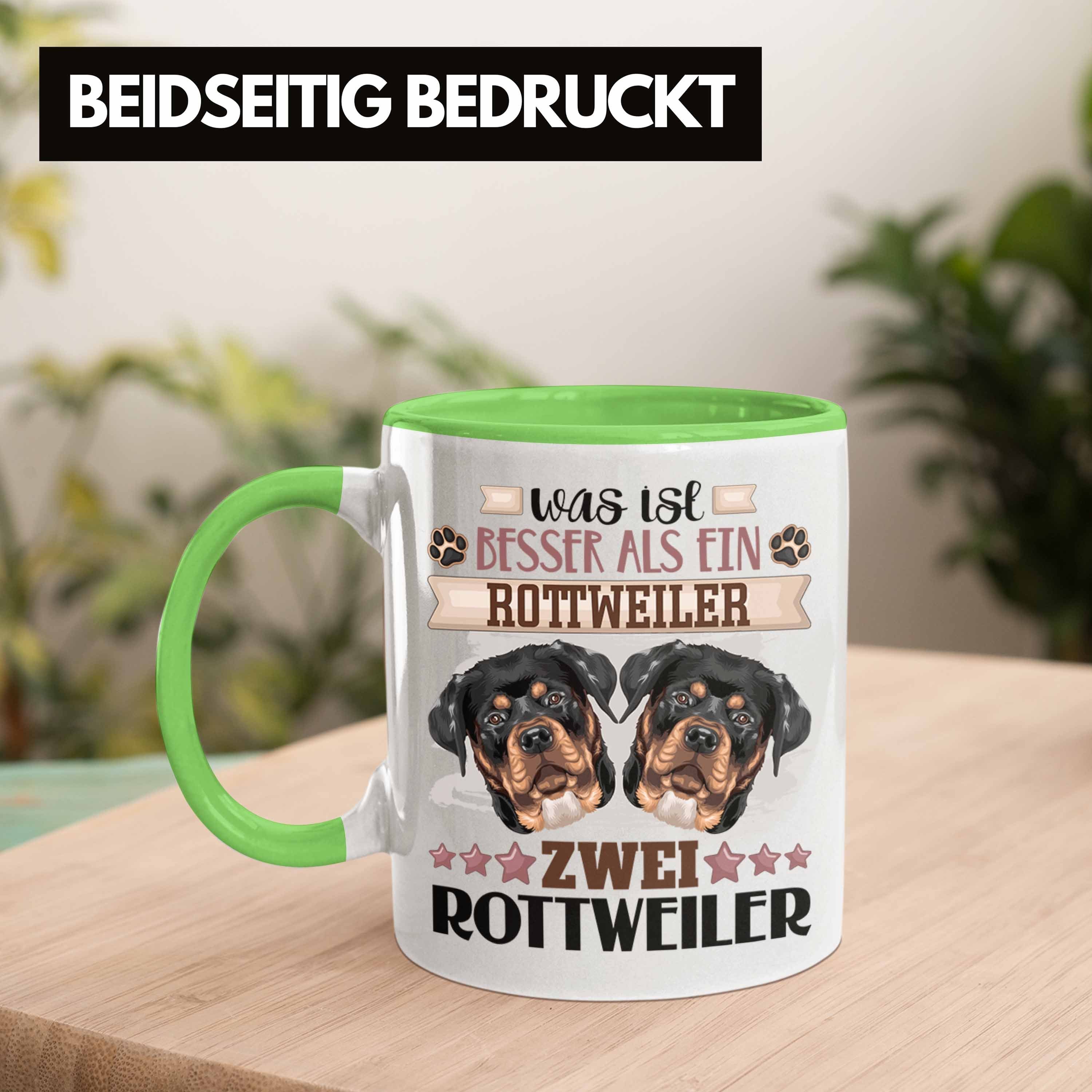 Trendation Tasse Geschenk Geschenkidee Rottweiler Is Lustiger Spruch Besitzer Tasse Was Grün
