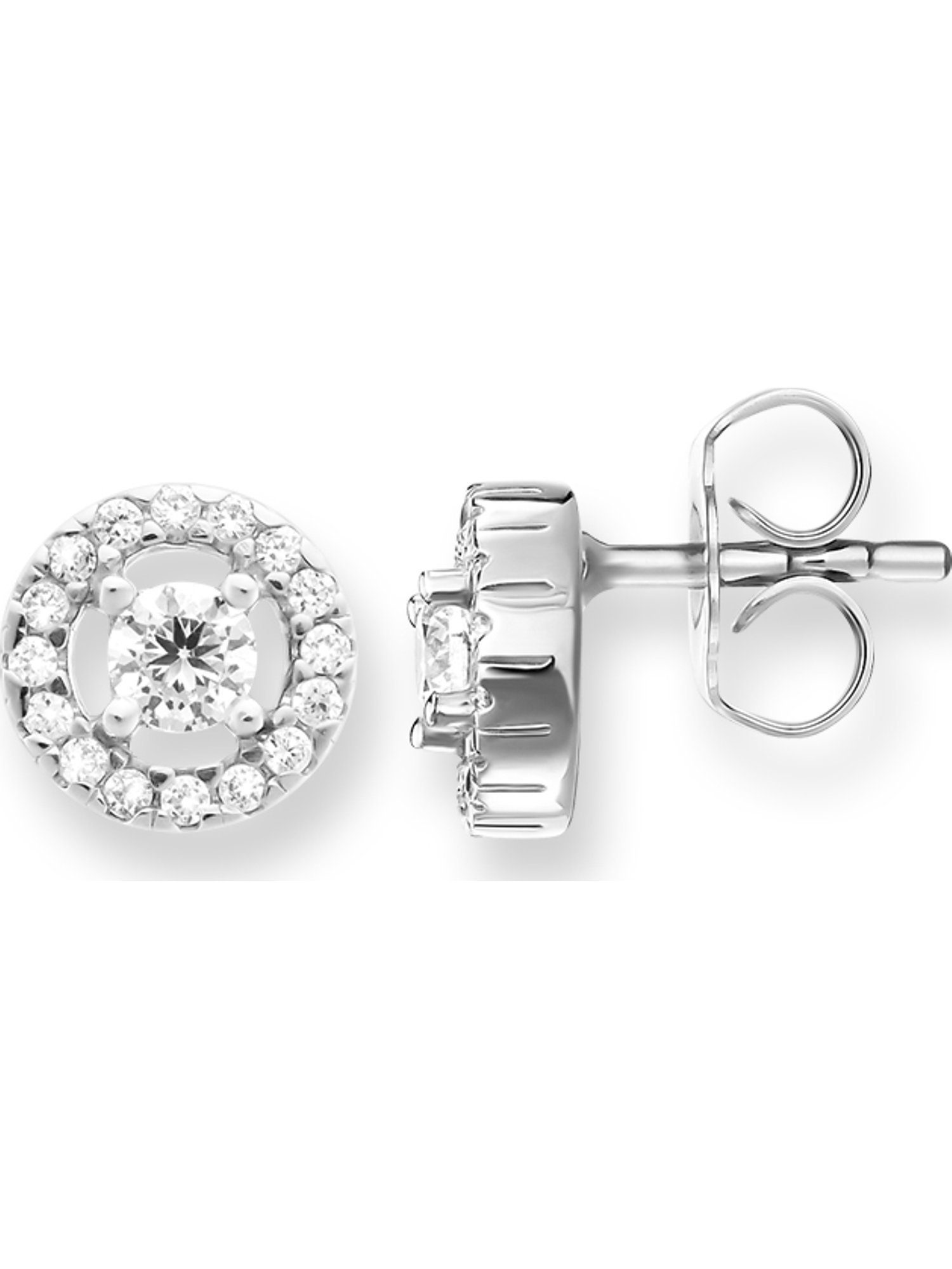 Paar Ohrstecker Thomas Sabo Damen-Ohrstecker 925er Silber Zirkonia