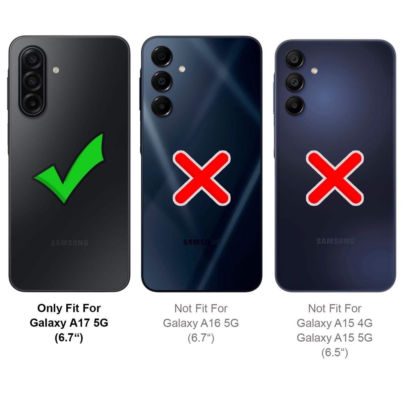 CoolGadget Handyhülle Book Case Handy Tasche für Samsung Galaxy A17 5G 6,7 Zoll, Hülle Klapphülle Flip Cover für Samsung A17 5G Schutzhülle stoßfest