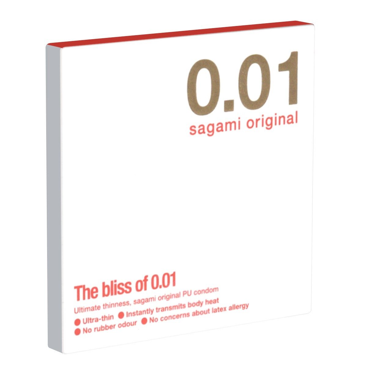 Sagami Kondome Original 0.01 Packung mit, 1 St., 1 extrem gefühlsechtes und ultradünnes Kondom für Latex-Allergiker