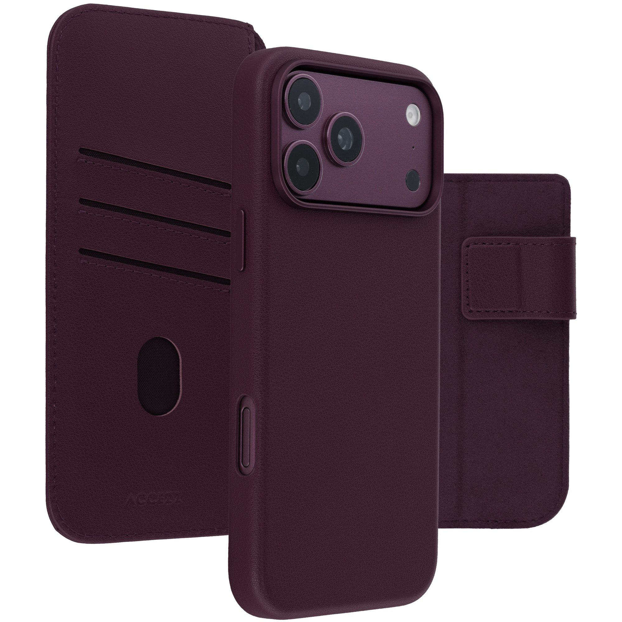 Accezz Flip Case Accezz 2-in-1 Klapphülle aus Leder mit MagSafe Apple iPhone 18 Pro / 1
