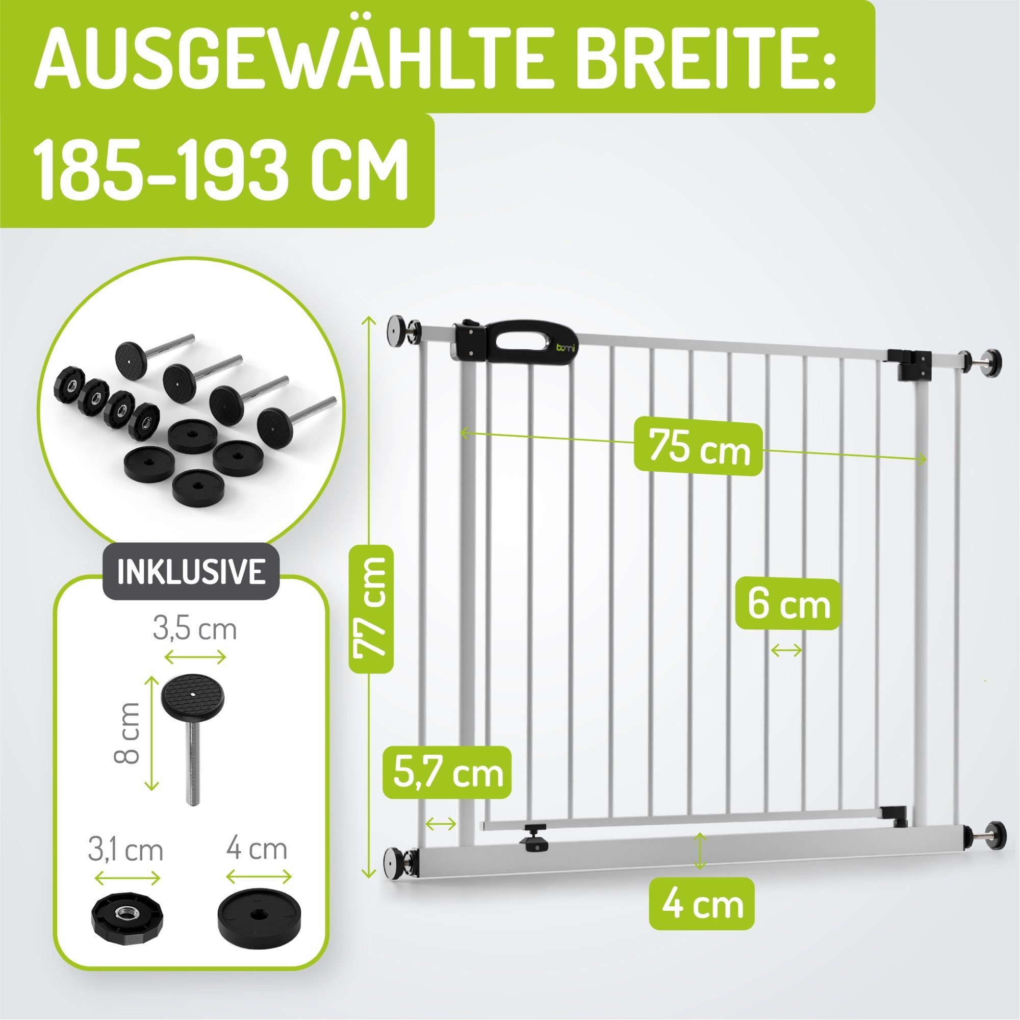 BOMI Türschutzgitter Babygitter Ohne Bohren Merle günstig online kaufen