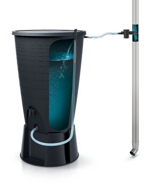 ONDIS24 Regentonne Regenwassertank Peruno mit Ständer und Füllautomat, 260 l, witterungsbeständig, UV - geschützt