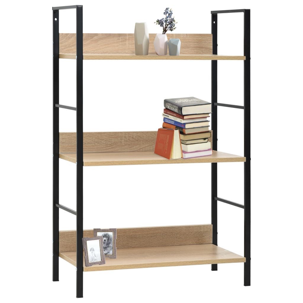 vidaXL Bücherregal Bücherregal 3 Regalböden Eiche günstig online kaufen