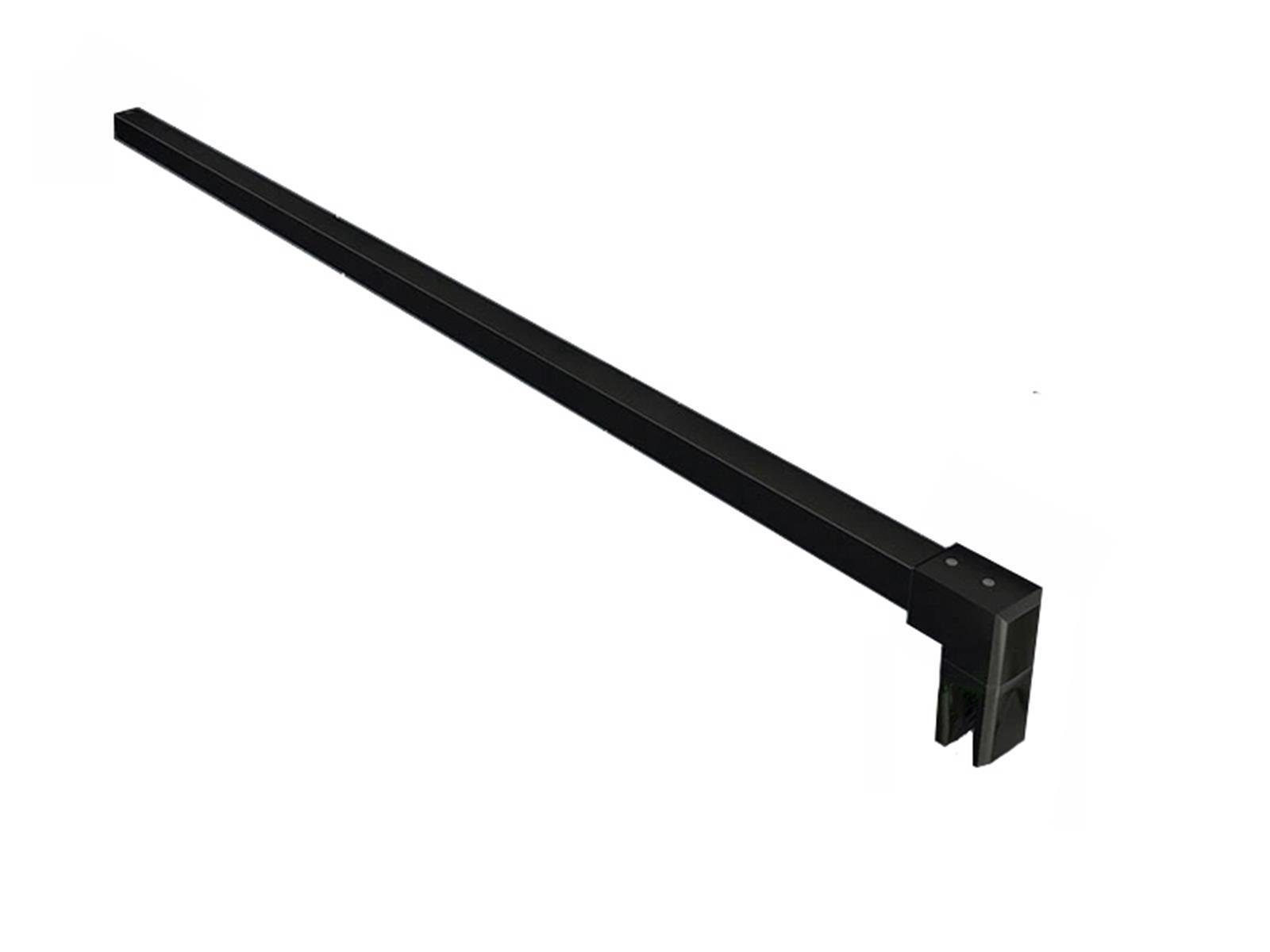Glaszentrum Hagen Duschwanne Schwarz Stabilisator Stange Eckig 65-120cm für Duschwand & Duschkabine