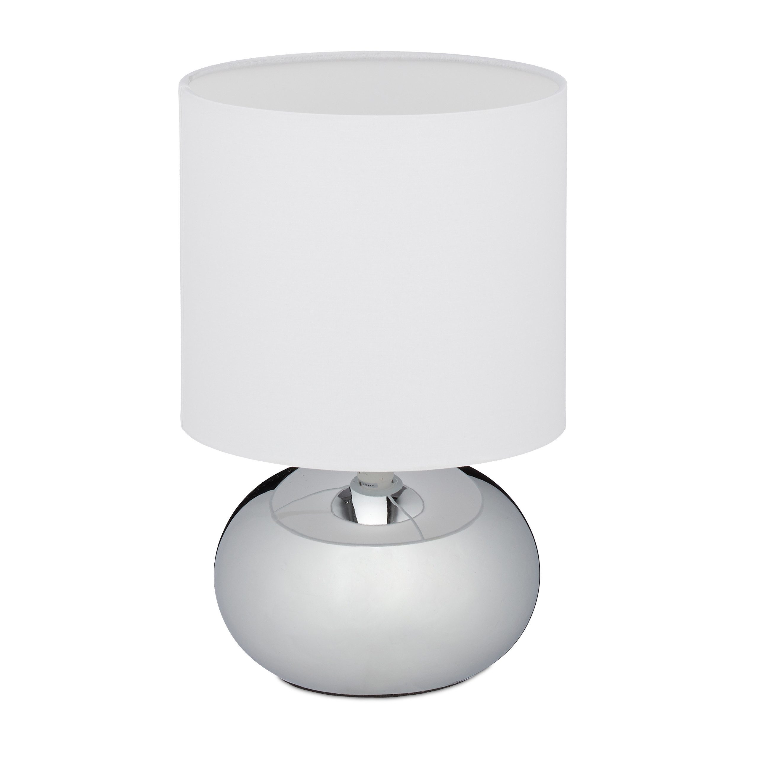 relaxdays Tischleuchte Runde Tischlampe mit Touchfunktion, günstig online kaufen