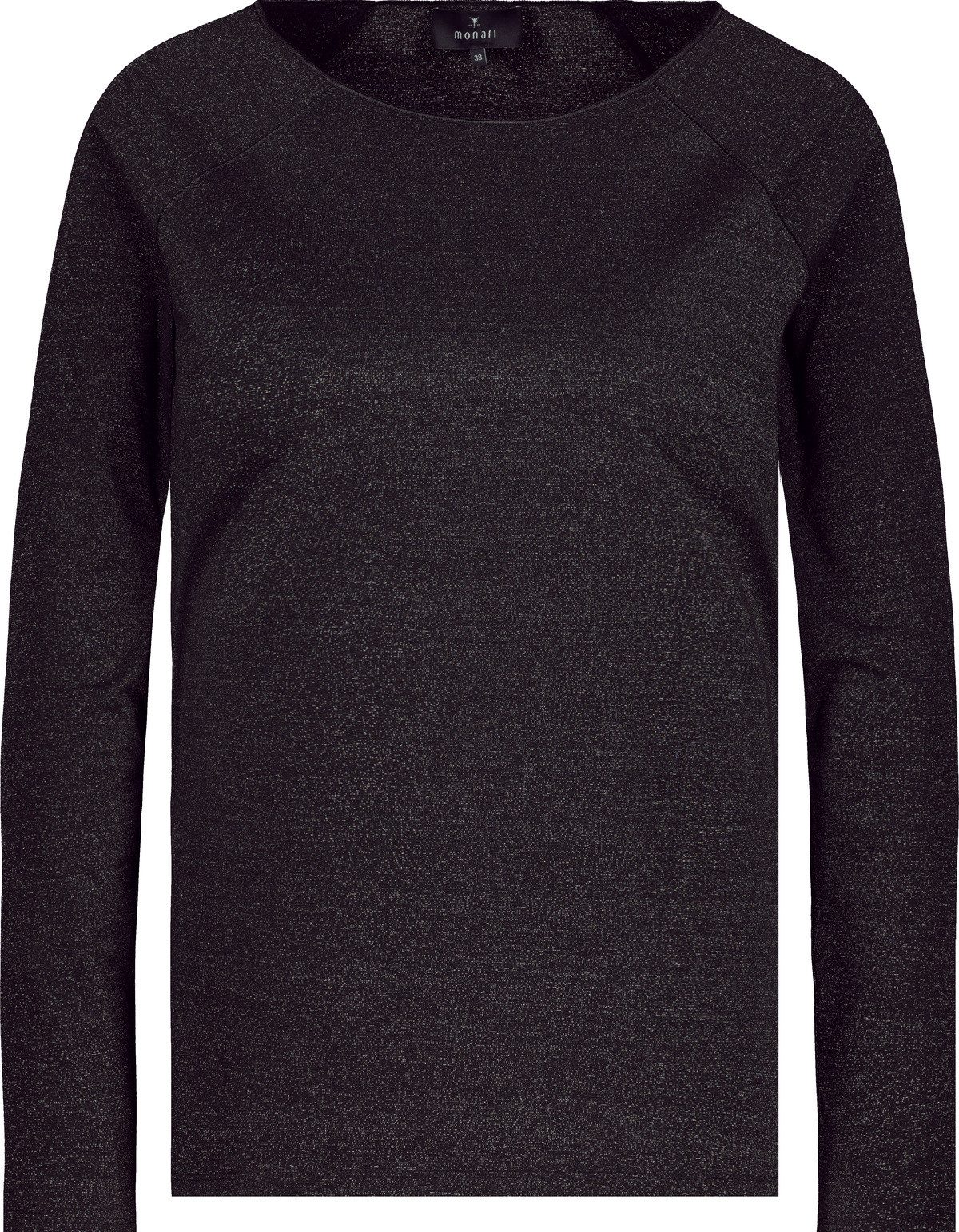 Monari Rundhalspullover Pullover schwarz