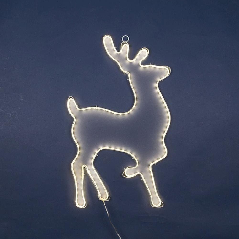 XMAS KING LED Fensterbild 35058 Silhouette Rentier 150er SMD LED warmweiss