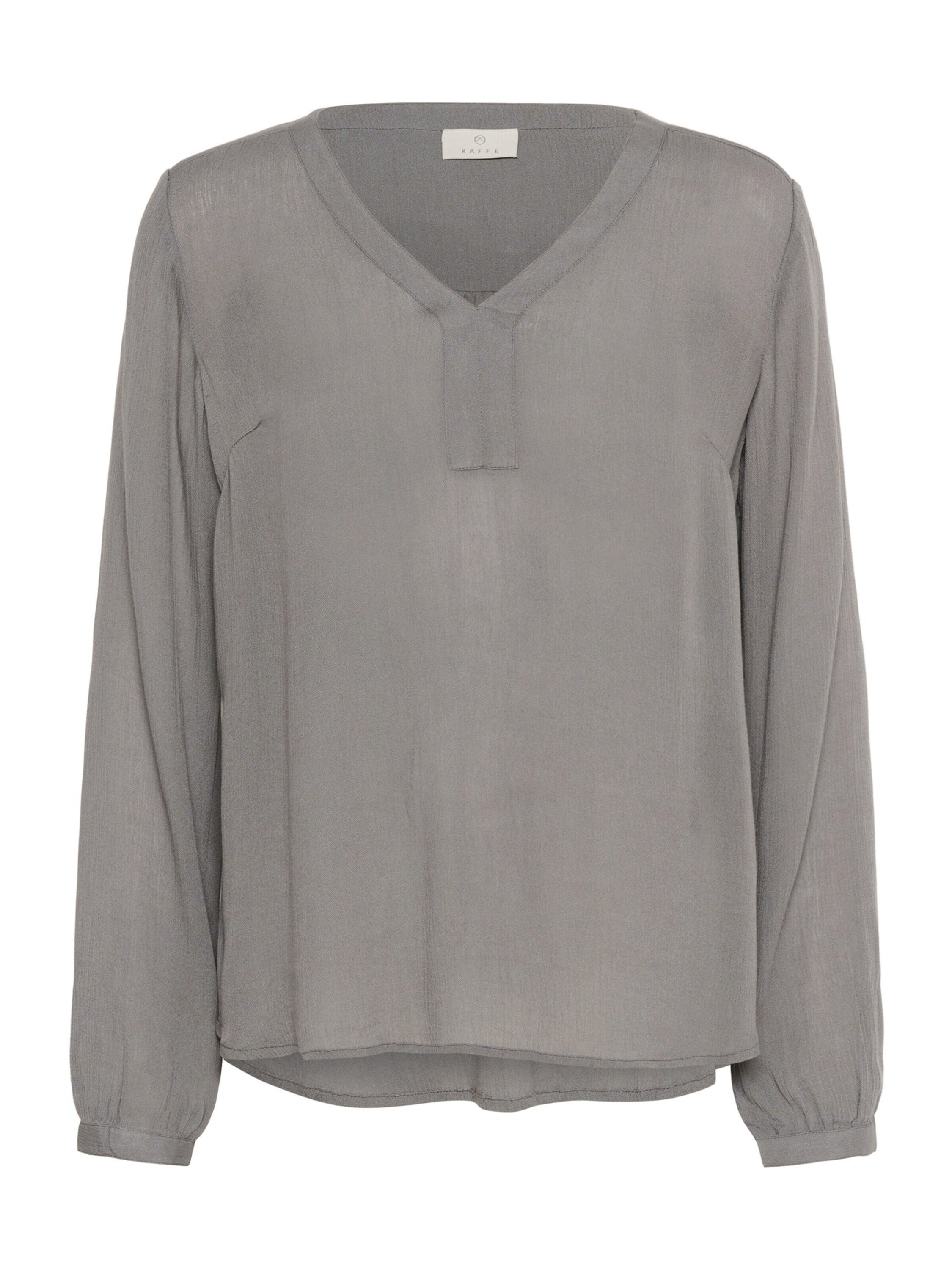 KAFFE Langarmbluse Amber (1-tlg) Drapiert/gerafft
