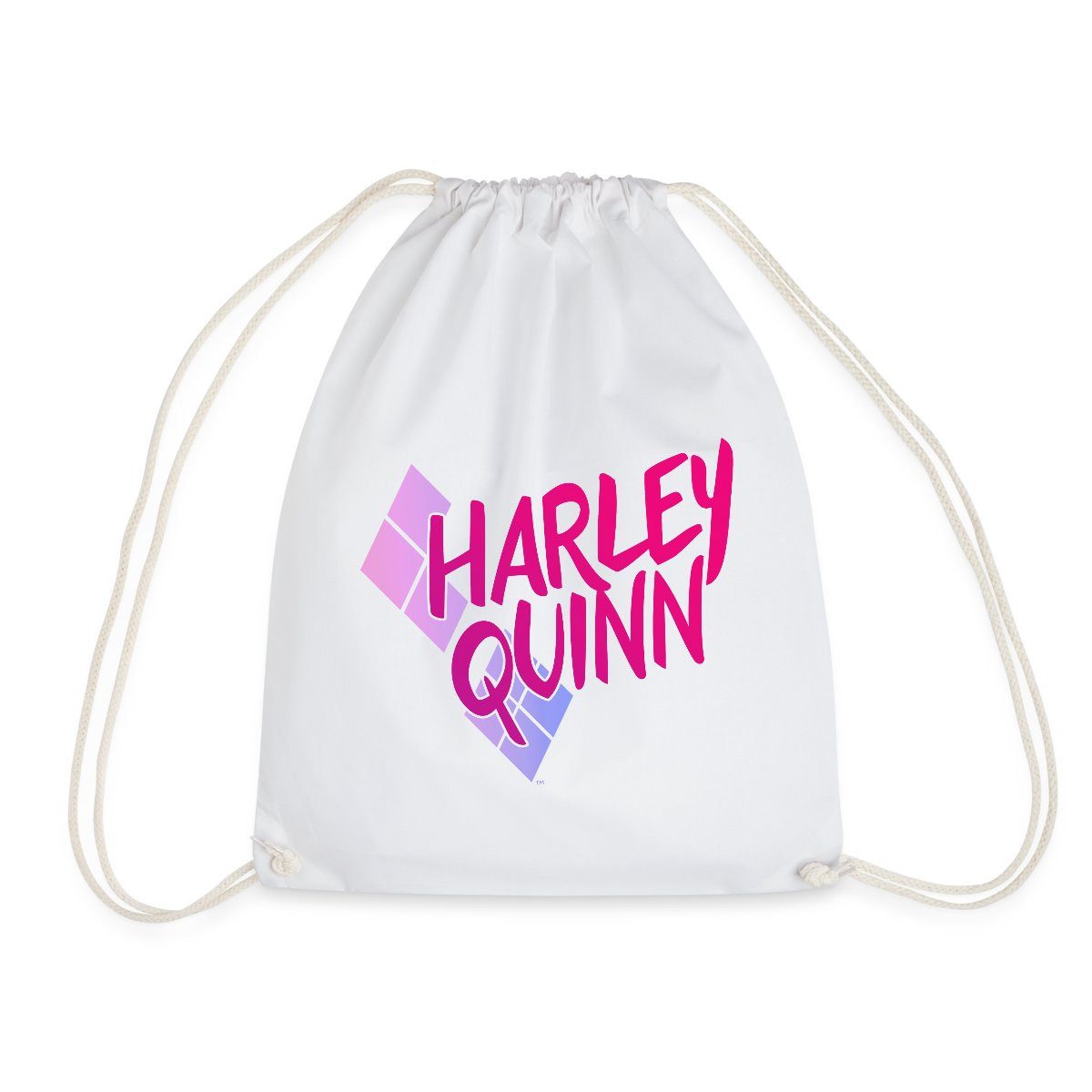 Spreadshirt Turnbeutel Harley Quinn Rautenstyle Pink Turnbeutel (1-tlg)