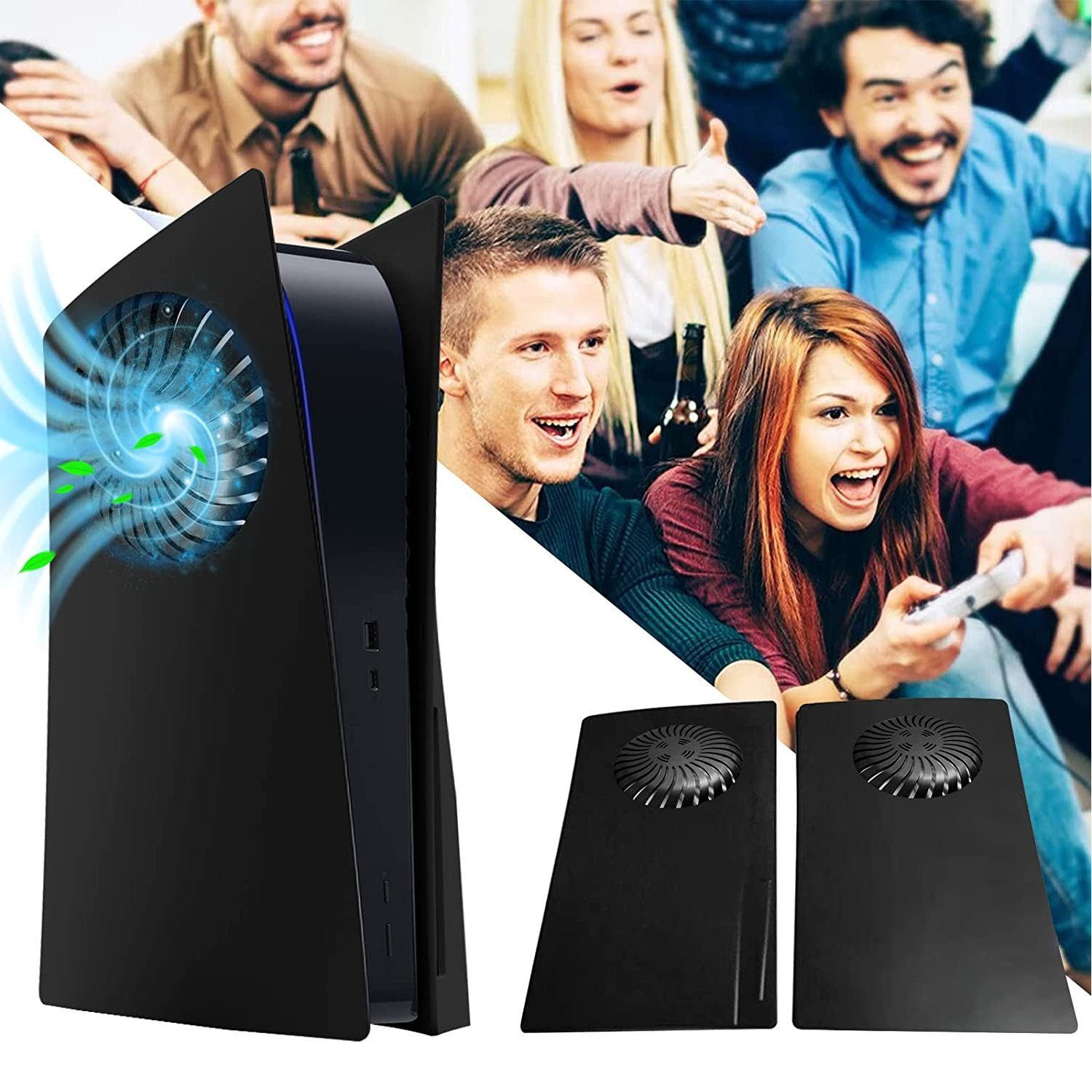 zggzerg PS5 Frontplatten mit Kühlöffnungen Seitenplatten PlayStation 5-Controller