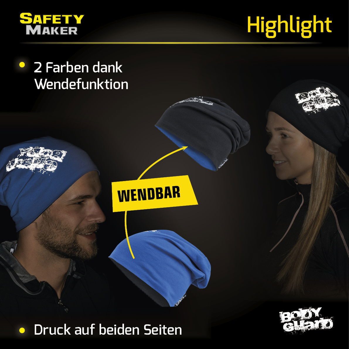 Safety Maker Reflektorband Wende Beanie, (1 St., 1 Stück)