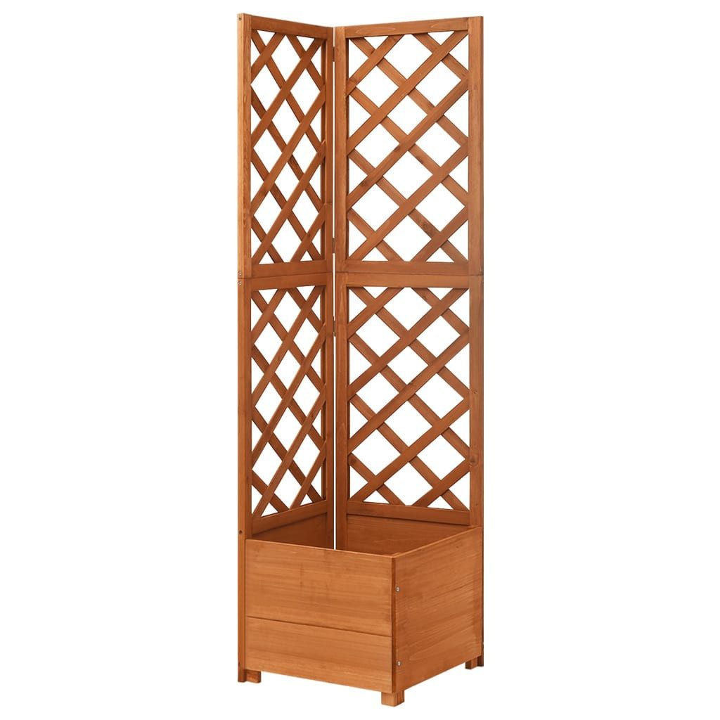 vidaXL Rankgitter NA Eck-Spalier aus massivem Tannenholz mit Pflanzkasten 40x40x150cm fü