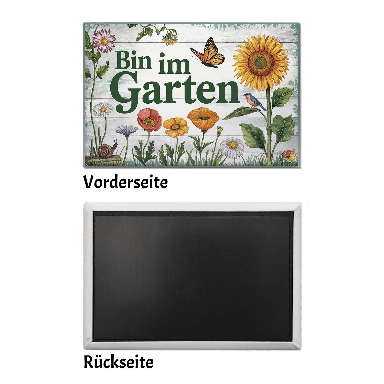 Thumbnail - speecheese Magnet Bin im Garten Souvenir Souvenir Magnet mit Blumen