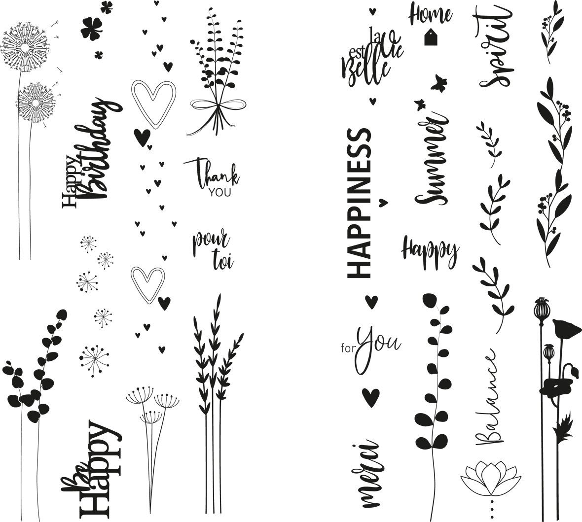 Rayher Sticker Transferfolie Natural Life, 2 Blatt