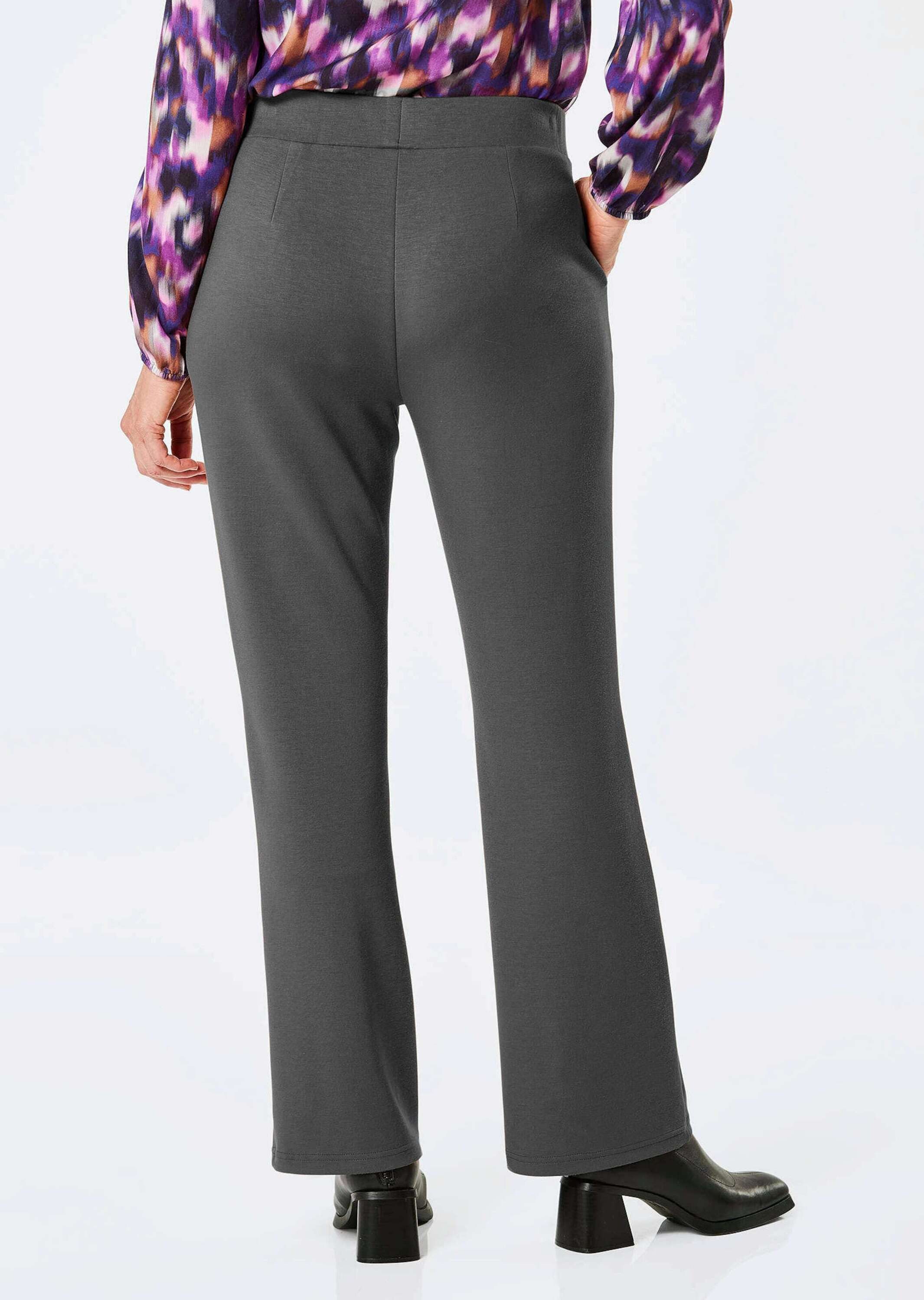 GOLDNER Stoffhose Weite Stoffhose VERA mit Biesen Lange Hose mit Rundum-Dehnbund, Biesen und Taschen