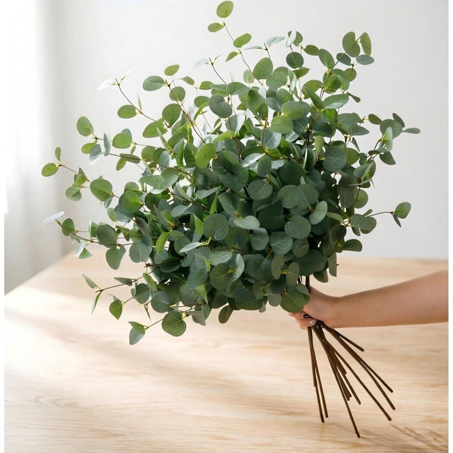 Kunstzweig Künstliche Eukalyptus Zweige 12er Set 68cm, LuxusKollektion, Höhe 65 cm