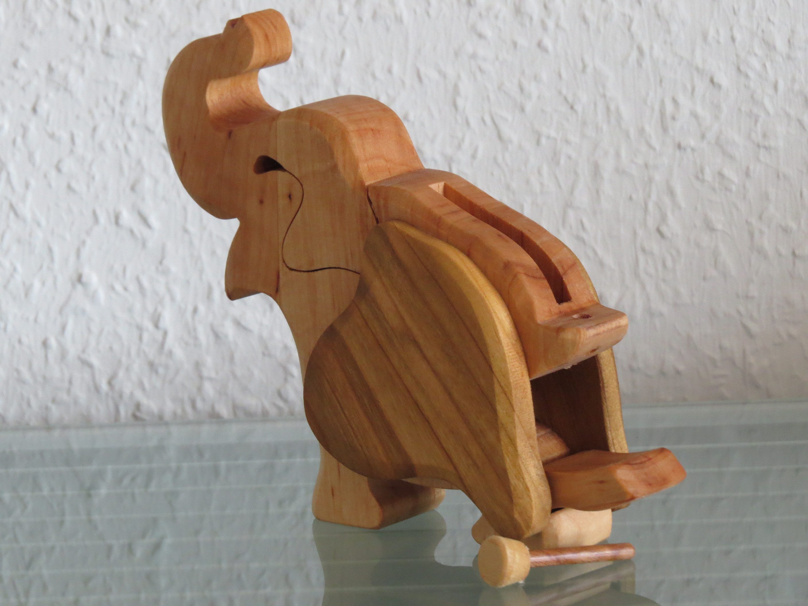 Holzprodukte Spardose Spardose Elefant Elefanten Dekofigur Tiere Afrika Asien Holz – Bild 2 von 3