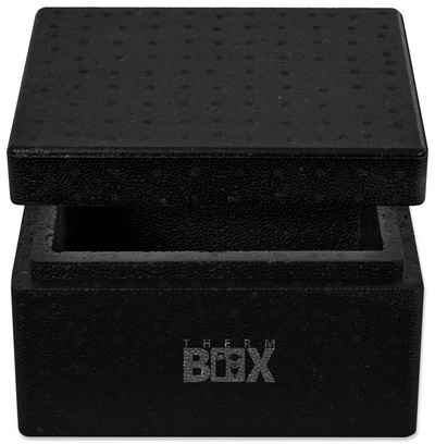 THERM-BOX Thermobehälter Profibox 5B Wand: 3,0cm 5,9L Innenmaß:25x19x12cm Wiederverwendbar, Styropor-Piocelan, (1, 0-tlg., Box mit Deckel im Karton), Isolierbox Thermobox Kühlbox Warmhaltebox Styroporbox