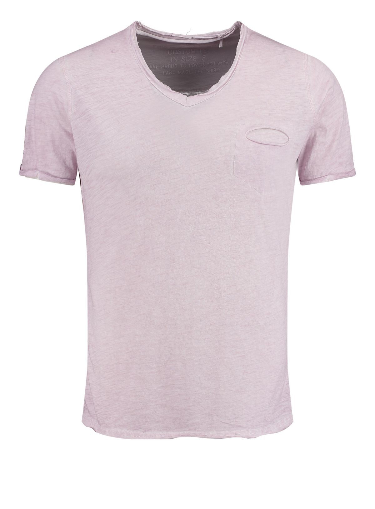 Key Largo T-Shirt Soda vintage Look uni Basic T00619 V-Ausschnitt unifarben günstig online kaufen