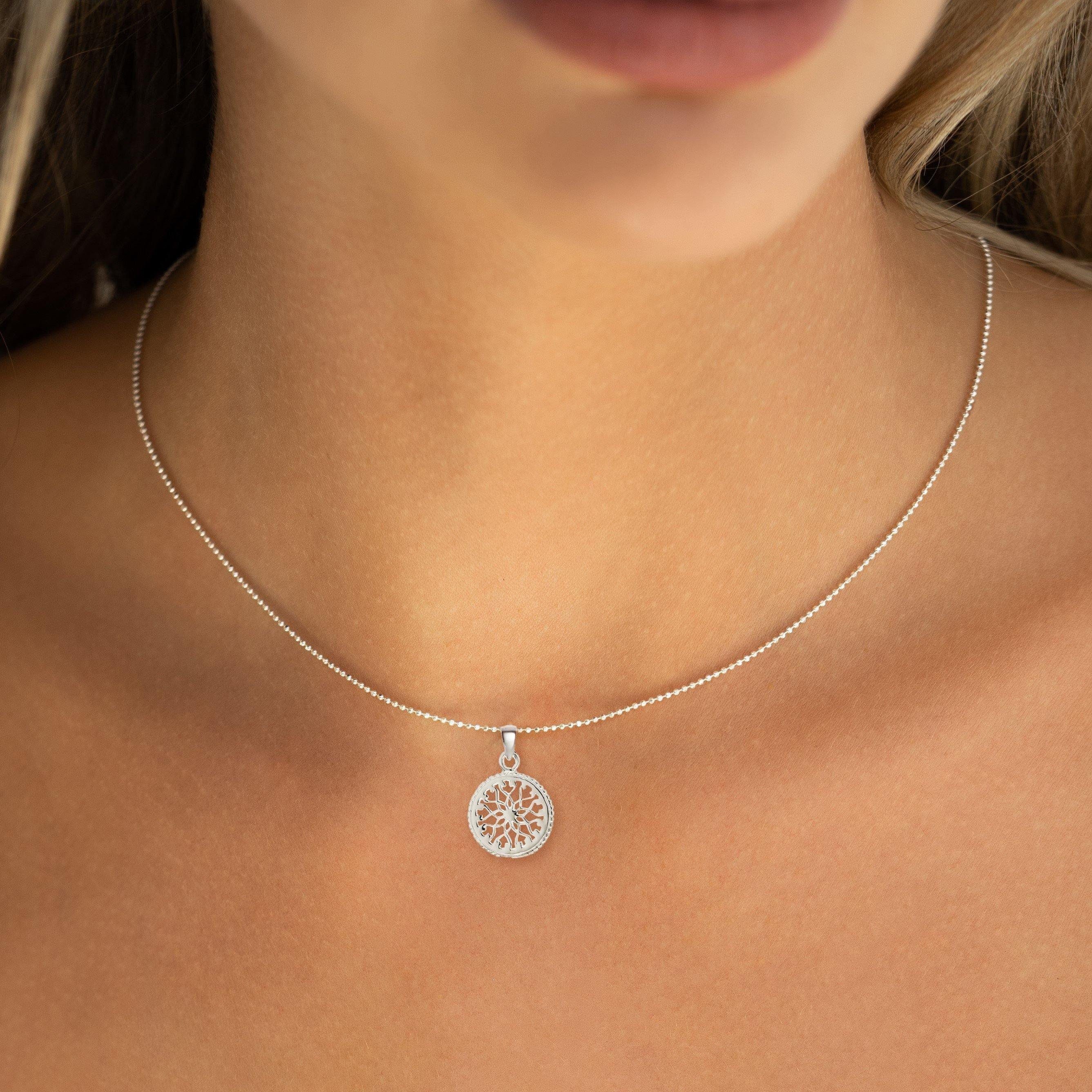 iz-el Silberkette Kette Silber Mandala Sonne günstig online kaufen