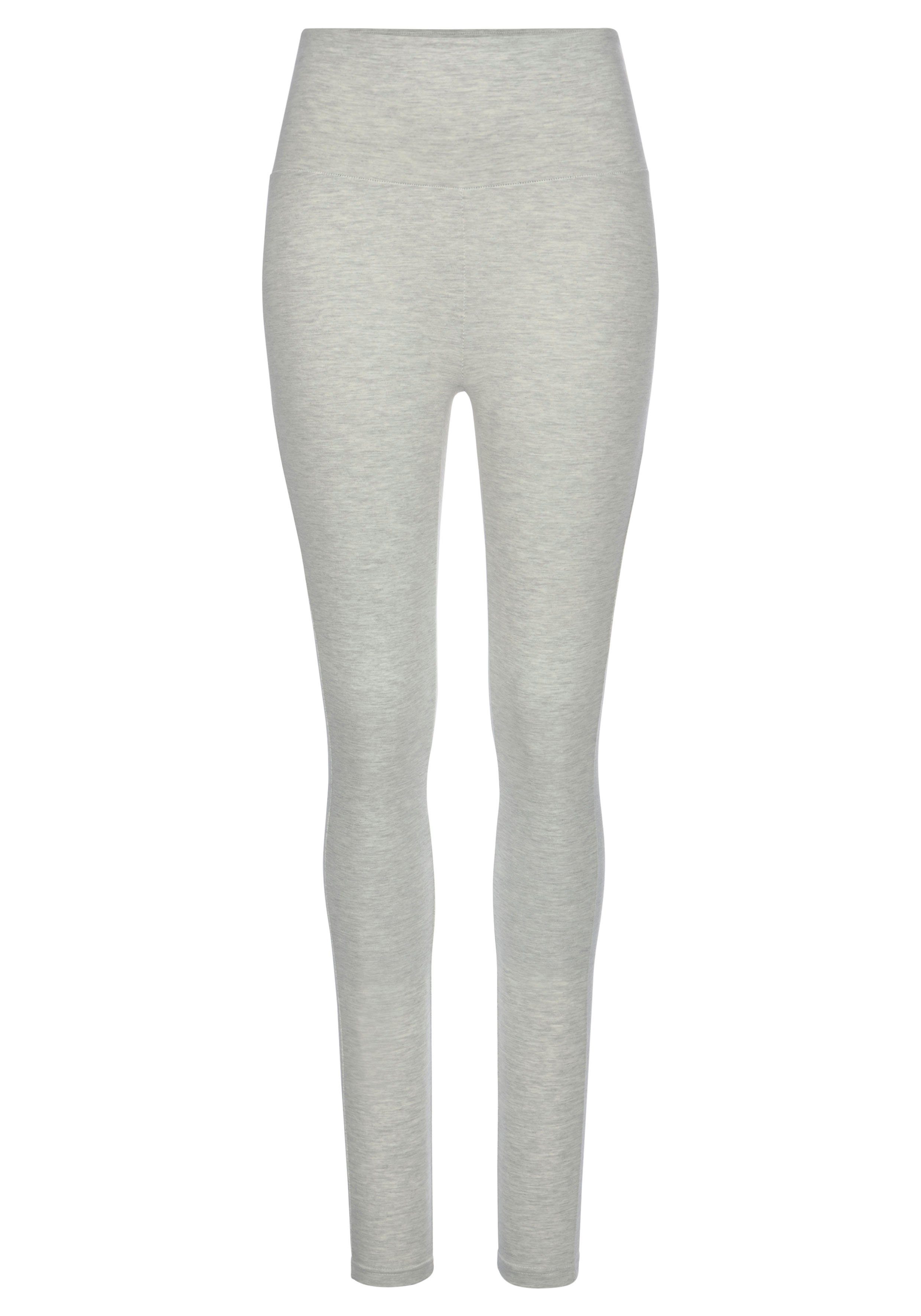 hellgrau-meliert Leggings Loungewear LASCANA breitem mit Bündchen,