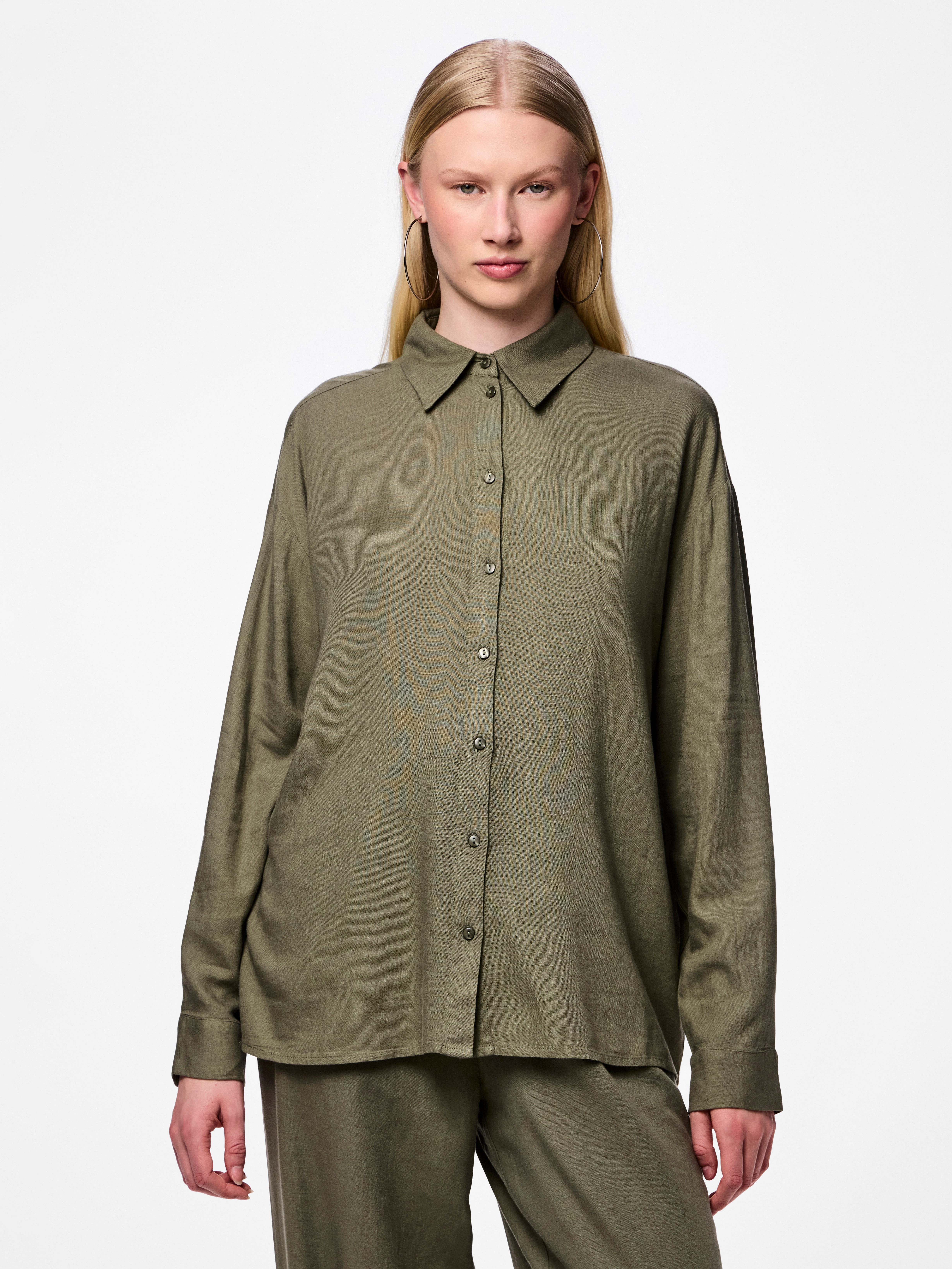 pieces Hemdbluse PCPIA LS LOOSE SHIRT günstig online kaufen