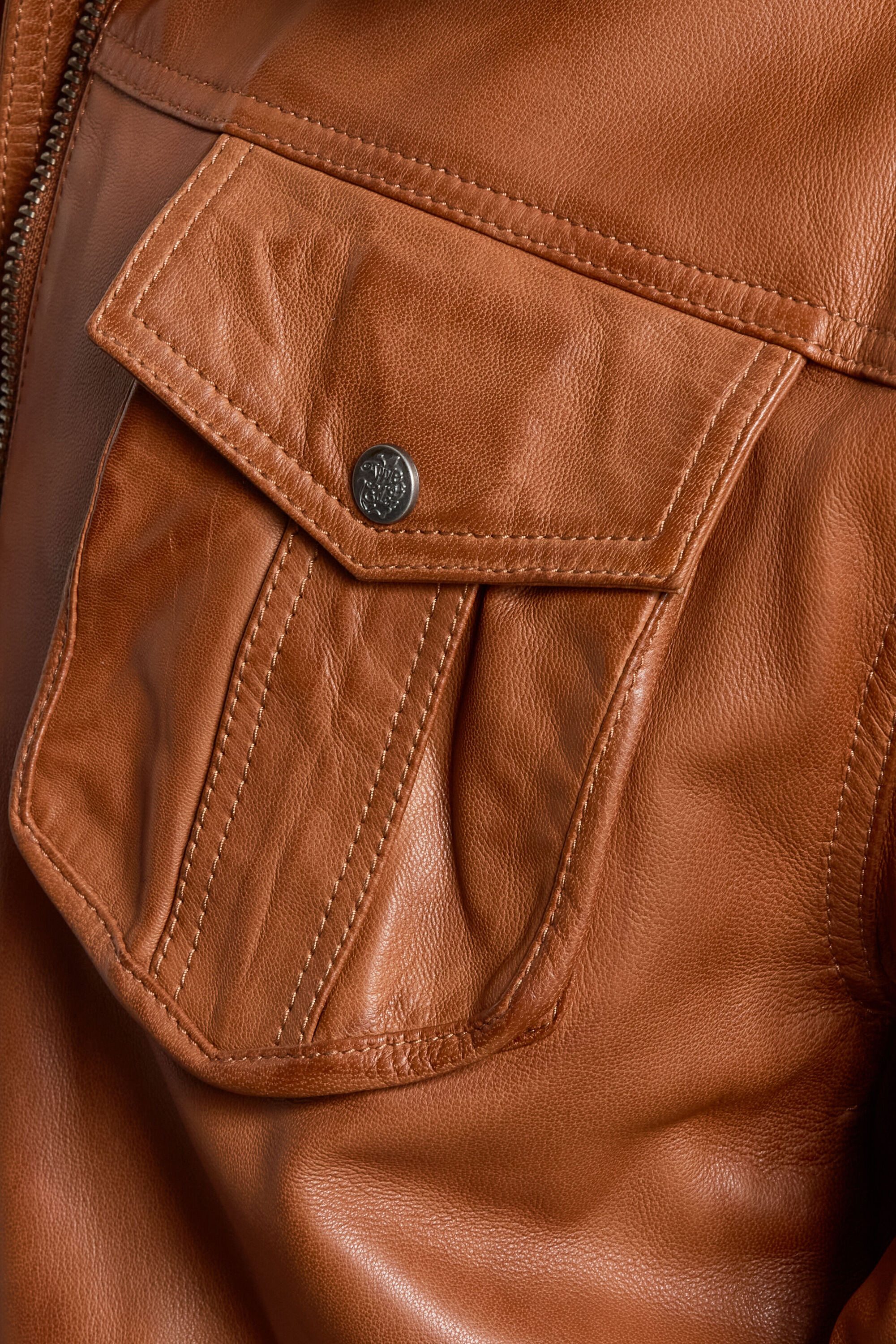 Apple of Eden Lederjacke (1-St) hüftlang, mit Kapuze