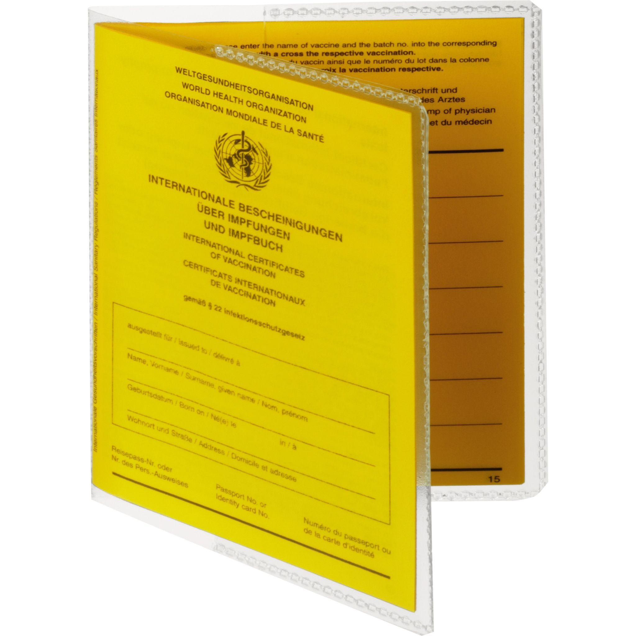 DURABLE Dokumententasche Durable Reisepasshülle tr 196x134mm Doppelformat 170 my