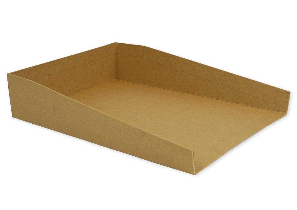 TimeTEX Briefablage Set Natura-Ablage-Box A4 aus Pappe, 2 Stück