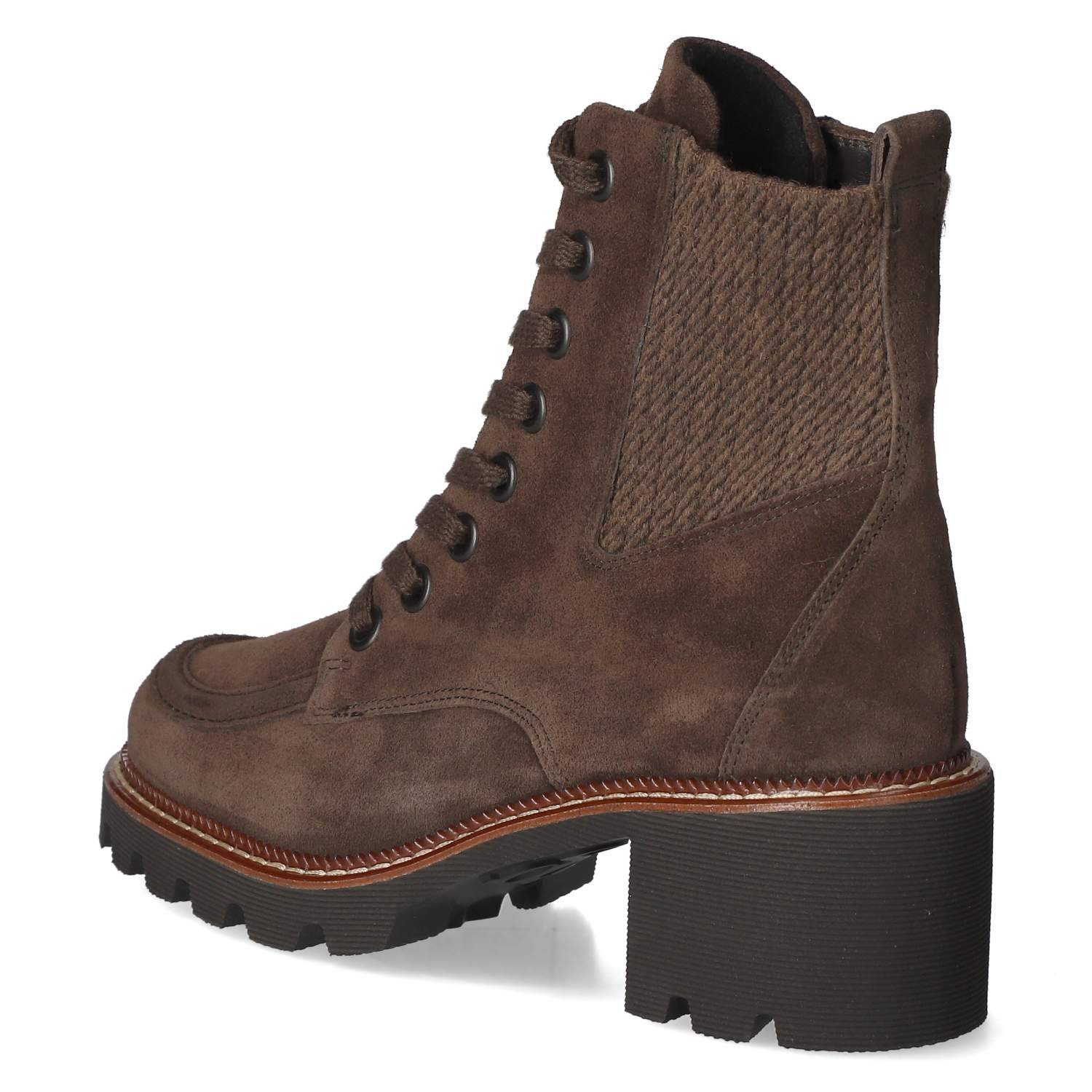 Paul Green Paul Green 8269-01 Damen Leder & Textil braun Schnürstiefel