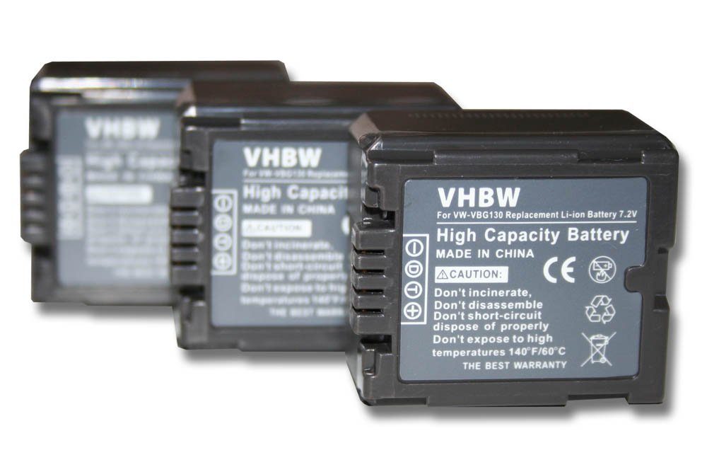 vhbw passend für Panasonic HDC-SD20, HDC-SD100, HDC-SD200, HDC-SD300, Kamera-Akku 1000 mAh