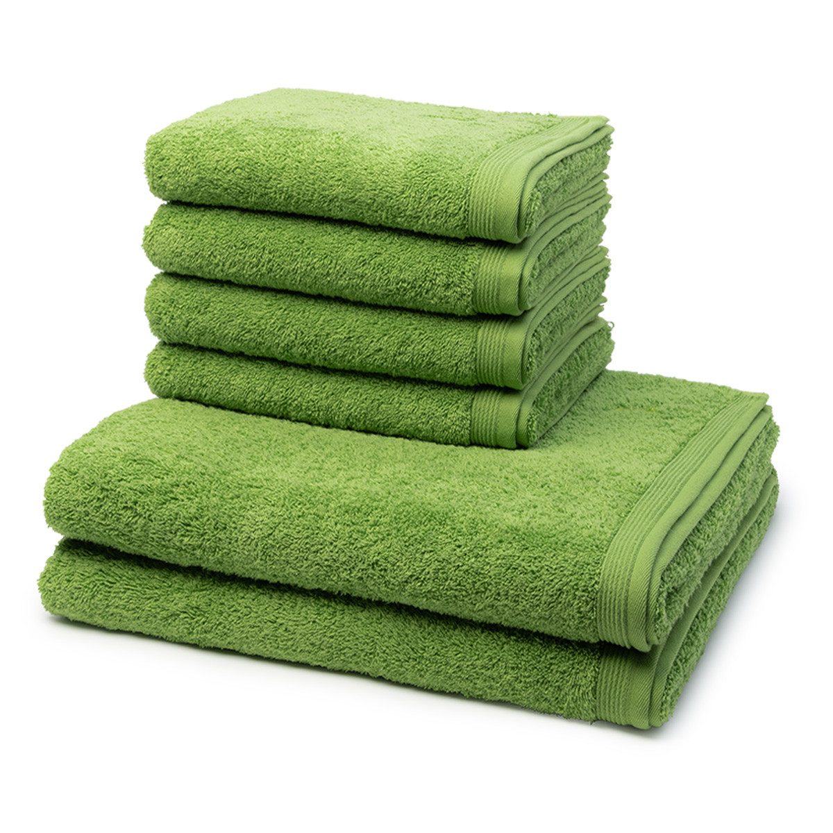 Möve Handtuch Set Superwuschel, Walkfrottee (Spar-Set, 6-St), 4 X Handtuch 2 X Duschtuch im Set - Baumwolle - Saugstark